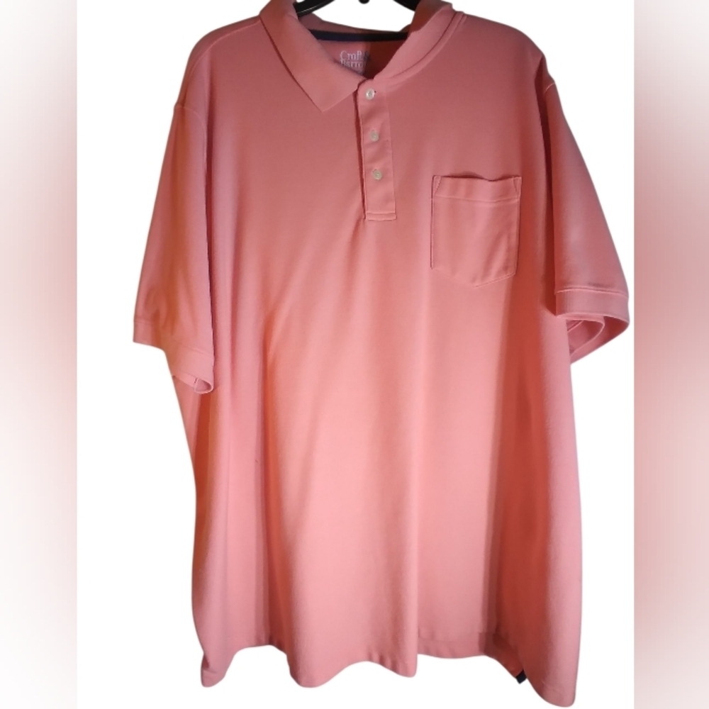 Croft & Barrow Mens Salmon Easy Care Polo Shirt Size 3XB Office Work Everyday